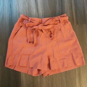 Women's High-Rise Shorts w/ Sash Tie (size small)